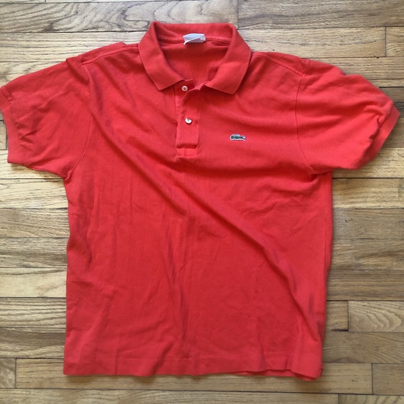 Lacoste Orange Polo Shirt M (5) - Picture 4 of 4